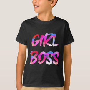 Womens Girl Boss V-neck  T-Shirt