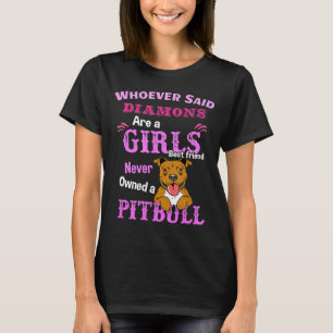 Womens Girls Best Friend Pitbull Pit Bull T-Shirt