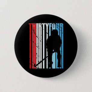 Womens Girls Field Hockey 16th Birthday Player Tea 6 Cm Round Badge