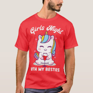 Womens girls night with my besties unicorn pub hop T-Shirt