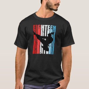 Womens Girls Taekwondo 18Th Birthday Retro Vintage T-Shirt