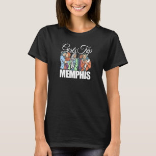 Womens Girls Trip Memphis Melanin Bestie & Best F T-Shirt