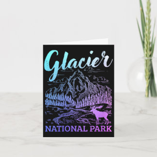Womens Glacier National Park Montana Vintage Pnw Card