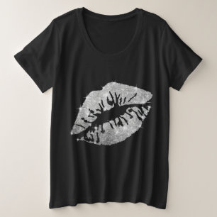 Women's Glitter Kiss Plus Size T-Shirt