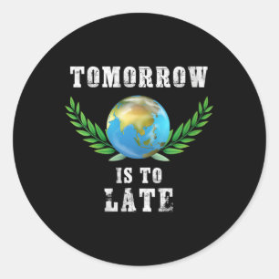 Womens Global Warming, Environmental Protection, Classic Round Sticker