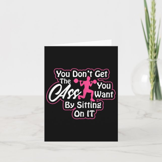 Womens Glutes Workout Day Insrational Motivational Card (Front)