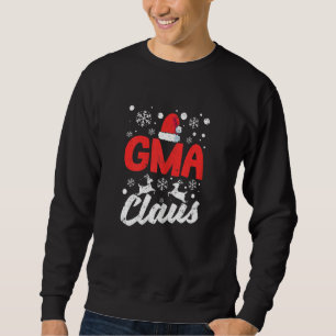 Womens Gma Claus Santa  Grandma Christmas Pajamas  Sweatshirt