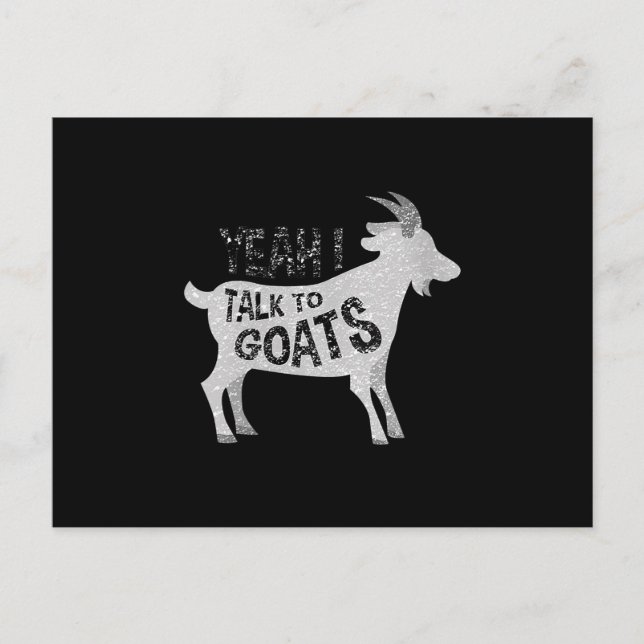 Womens Goat Gifts For Goat Lovers Funny Announcement Postcard (Front)