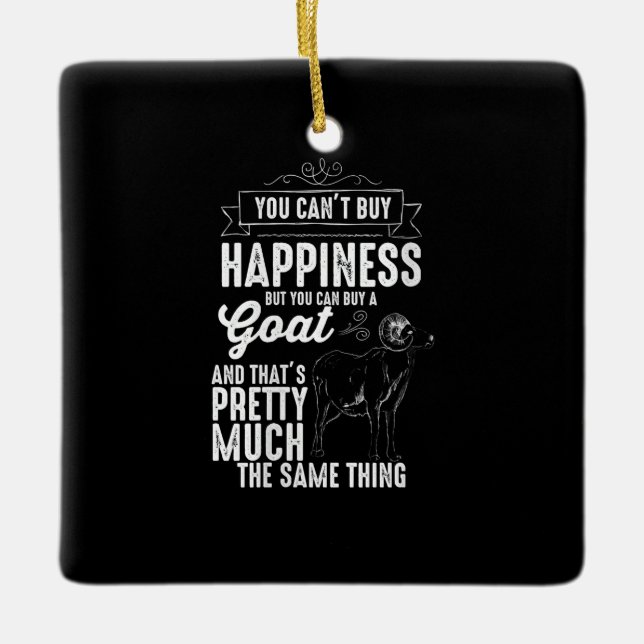 Womens Goat Lover Goat Gift Ceramic Ornament (Front)