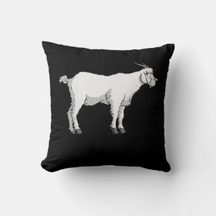 Womens Goat Wearing Medical Face Mask Funny Goat Cushion