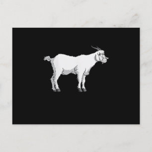 Womens Goat Wearing Medical Face Mask Funny Goat Holiday Postcard