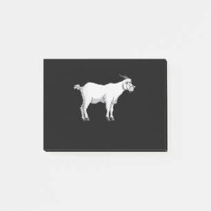 Womens Goat Wearing Medical Face Mask Funny Goat Post-it Notes