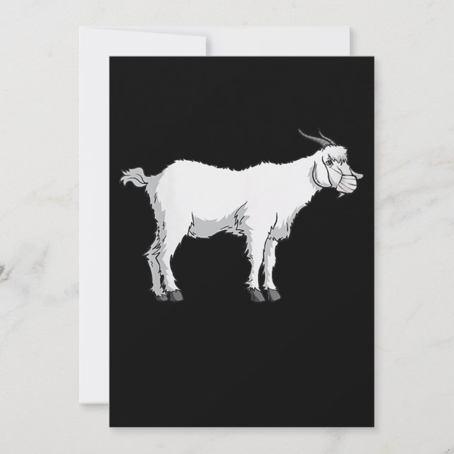 Womens Goat Wearing Medical Face Mask Funny Goat Save The Date (Front)