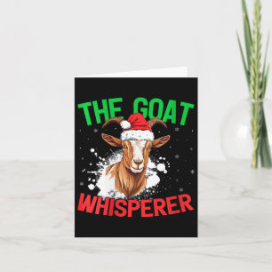 Womens Goat Whisperer Xmas Decoration Santa Hat Go Card