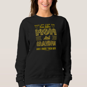 Womens God Ed Me Two Titles Mum And Grandma Afro M Sweatshirt