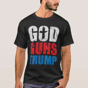 Womens God Guns Trump 2020 Election Donald MAGA Re T-Shirt