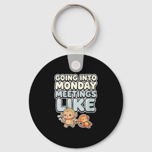 Women's going into monday meetings cute japan baby key ring
