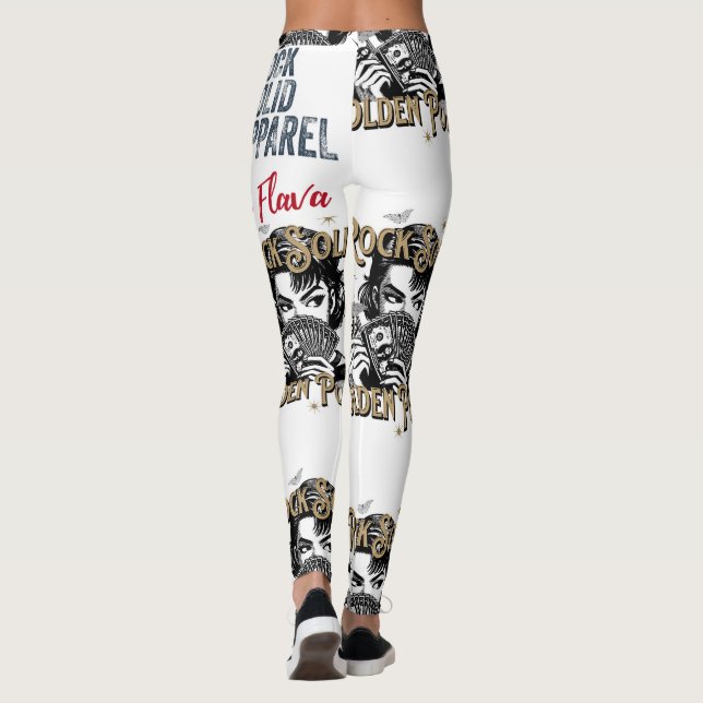 Womens Golden Power Leggings (Back)
