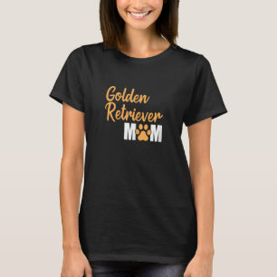 Womens Golden Retriever Mum Pawprint T-Shirt