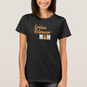 Womens Golden Retriever Mum Pawprint T-Shirt