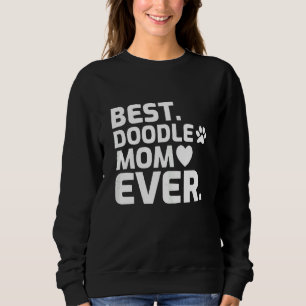Womens Goldendoodle Dog Best Doodle Mum Ever Moth Sweatshirt
