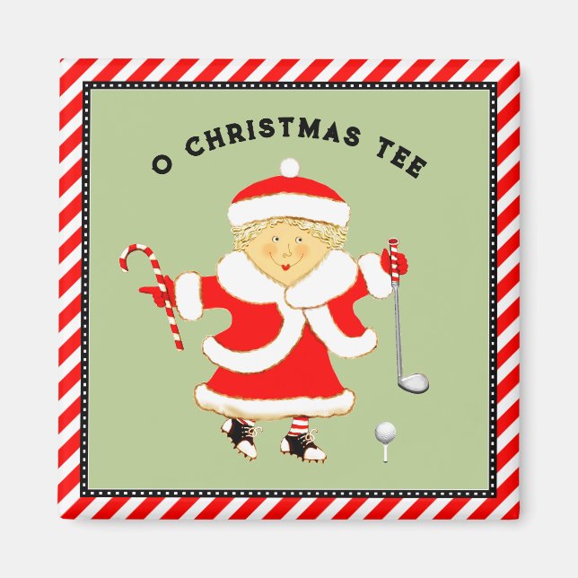 women's golf Christmas Magnet (Front)