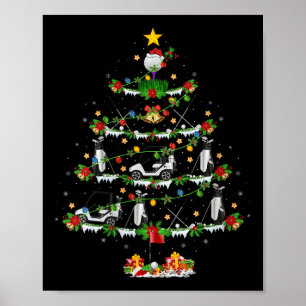 Womens Golf Christmas Tree Lights Golf Srts Player Poster