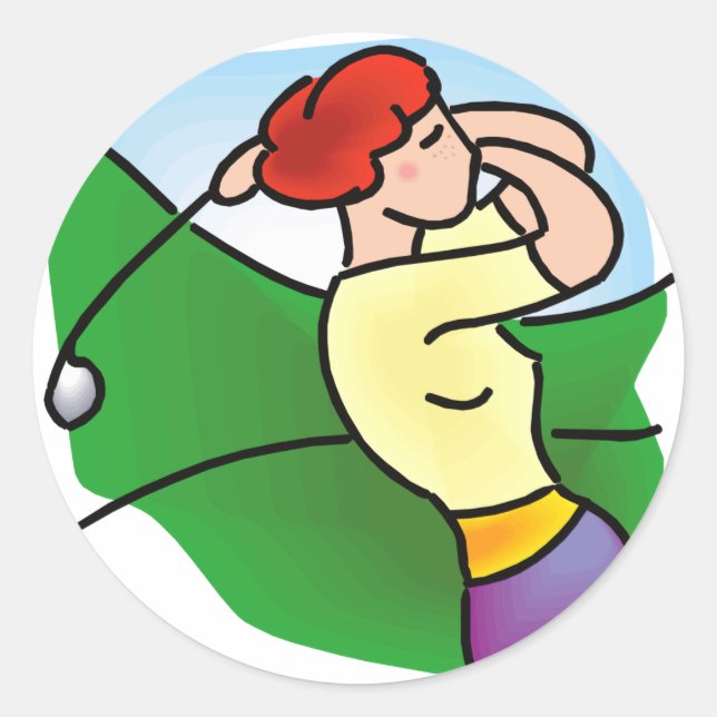 Womens Golf Classic Round Sticker (Front)