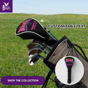 Women's Golf MAMA QUEEN OF THE GREEN Custom Head Cover