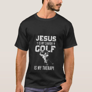 Womens Golf Player Christian Sports Idea Jesus T-Shirt