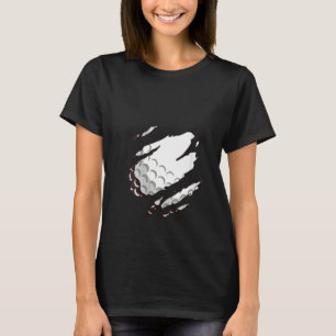 Womens Golf Themed Golf Ball Vintage Funny Golfers T-Shirt