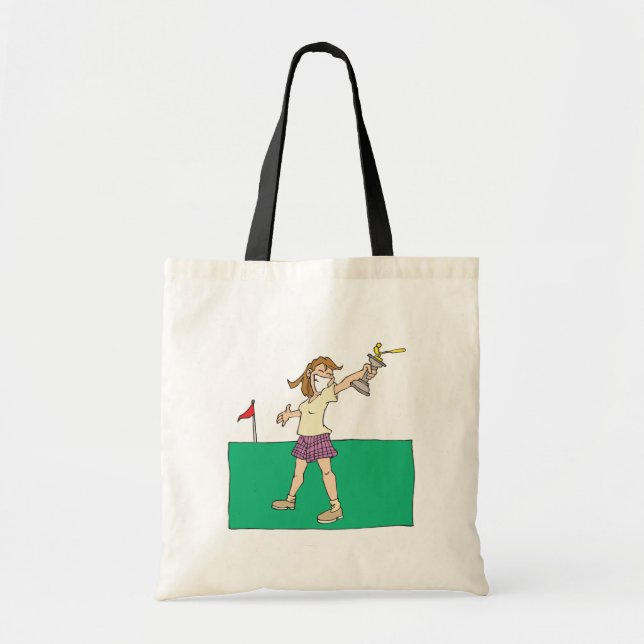 Womens Golf Trophy Tote Bag (Front)