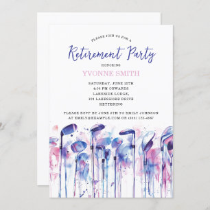 Women's Golfing Retirement Party Invitation