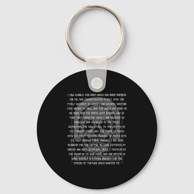 Womens Gothic Edgar Allan E Memento Mori Skull Hal Key Ring (Front)