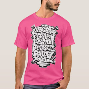 Womens Graffiti Alphabet Handstyle Hip Hop Urban L T-Shirt
