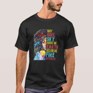 Womens Grafitti May Girl African American Black Gi T-Shirt