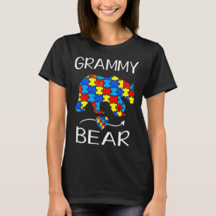 Womens Grammy Bear Autism Awareness Love Support A T-Shirt