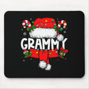 Womens Grammy Christmas Pajama Santa Claus Family  Mouse Pad