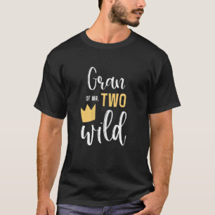 Womens Gran Of Two Wild 2nd Birthday Party Things  T-Shirt