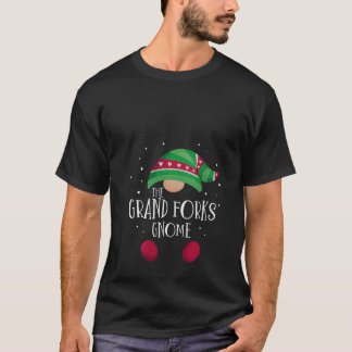 Womens Grand Forks Gnome Family Matching Christmas T-Shirt