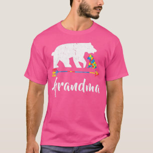 Womens Grandma Bear Autism Awareness  Proud Autism T-Shirt