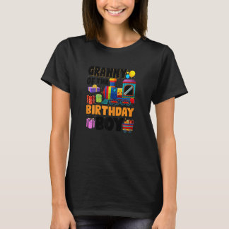 Womens Grandma Of The Birthday Boy Trains Birthday T-Shirt