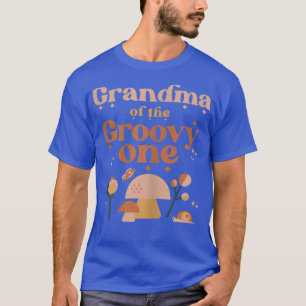 Womens Grandma of the Groovy One Boho 1st Birthday T-Shirt
