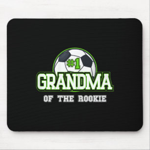 Womens Grandma Rookie Of Year 1st Birthday Soccer Mouse Pad