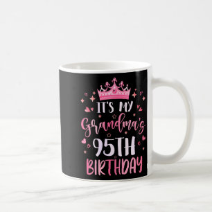 Women's grandma's 95th birthday pink happy 95 coffee mug