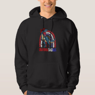 Womens Grandmasaurus Rex Dinosaur Grandma Saurus 4 Hoodie