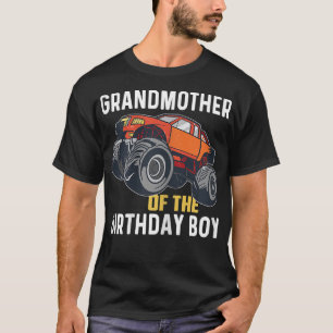Womens Grandmother of the Birthday Boy Monster Tru T-Shirt