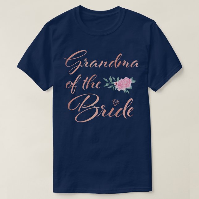 Womens Grandmother of the Bride Grandma of the Bri T-Shirt (Design Front)