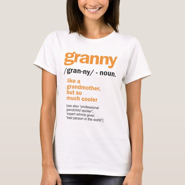 Womens Granny Definition Grandma Gift T-Shirt (Front)