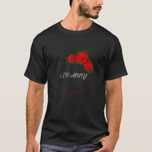 Womens Granny Grandma Nan Gran Floral Flower Roses T-Shirt